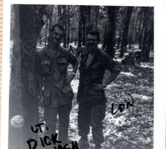 LT Nash and Sgt Oakley Michelin Rubber Plantation May 1969